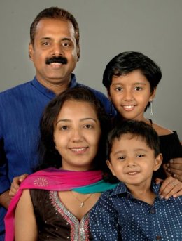 Dr. Rajan John, Dr. Leizel Rajan, Rachel and Reuben